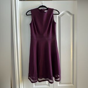 Calvin Klein Elegant Purple/Plum Sleeveless Dress